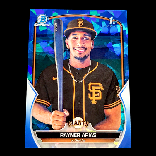 2023 RAYNER ARIAS 1st True Bowman Chrome Sapphire SF Giants Rookie Card #BCP-222
