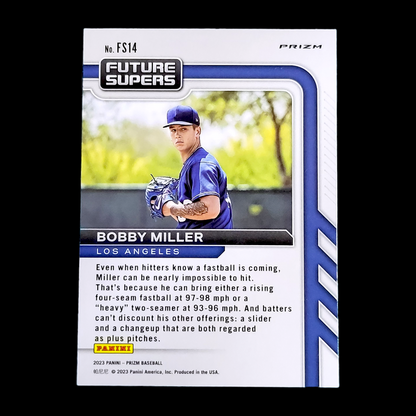 2023 Panini Prizm BOBBY MILLER Future Supers Silver PRIZM Holo RC Dodgers #FS14