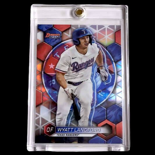 2023 Bowman's Best WYATT LANGFORD Rangers Silver Refractor Rookie Card RC #TP-30