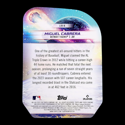 2023 Topps Chrome Cosmic MIGUEL CABRERA Tigers Launched Into Orbit Refractor
