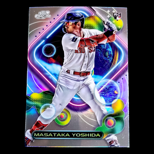 2023 Topps Chrome Cosmic MASATAKA YOSHIDA Red Sox Silver REFRACTOR RC #185