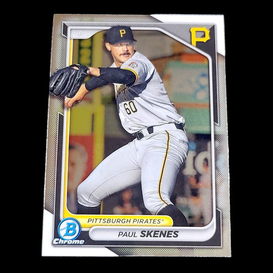 2024 Bowman Chrome PAUL SKENES Pittsburgh Pirates SP Chrome Rookie Card #BCP-125