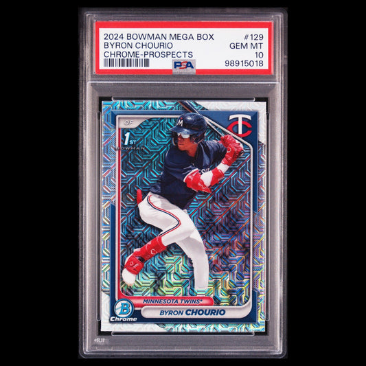 2024 Bowman Chrome BYRON CHOURIO 1st Bowman Mojo Refractor RC PSA 10 GEM