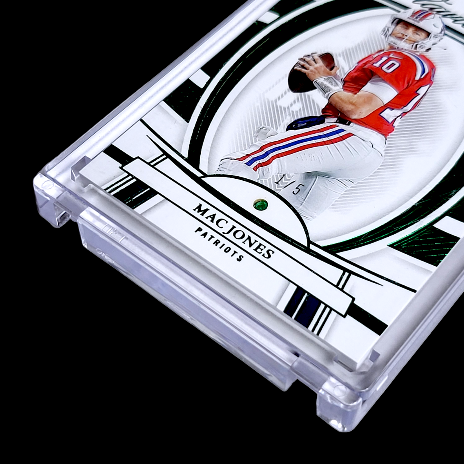 2022 Panini Flawless Gems MAC JONES NFL Encased SSP Green Emerald Patriots 1/5