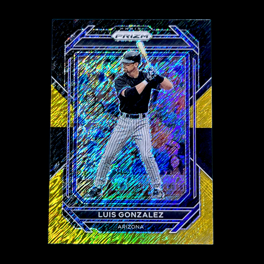 2023 Panini Prizm LUIS GONZALEZ Diamondbacks SSP Black & Gold Shimmer PRIZM 2/5