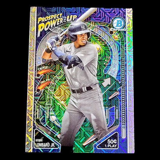2024 Bowman Chrome GEORGE LOMBARD JR. Prospect Power Up Mojo Refractor RC #PP-17