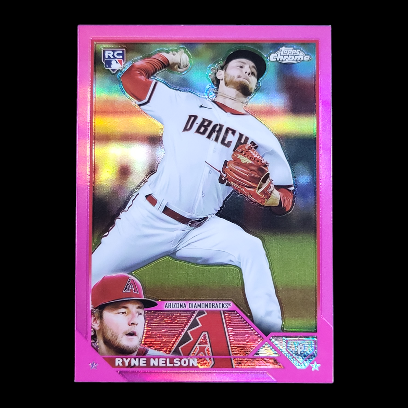 2023 Topps Chrome RYNE NELSON MLB Diamondbacks Pink Rookie Refractor RC #193