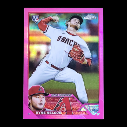 2023 Topps Chrome RYNE NELSON MLB Diamondbacks Pink Rookie Refractor RC #193