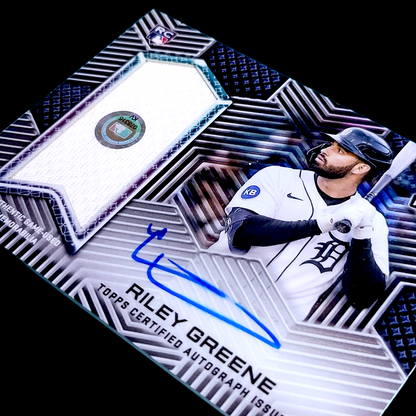 2023 Topps Chrome Authentics RILEY GREENE SP On-Card Rookie Relic Auto RC /99
