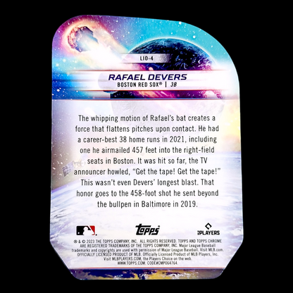2023 Topps Chrome Cosmic RAFAEL DEVERS Red Sox Launched Into Orbit Refractor