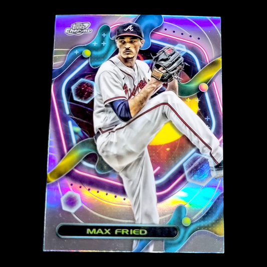 2023 Topps Chrome Cosmic MAX FRIED Atlanta Braves Silver REFRACTOR #46