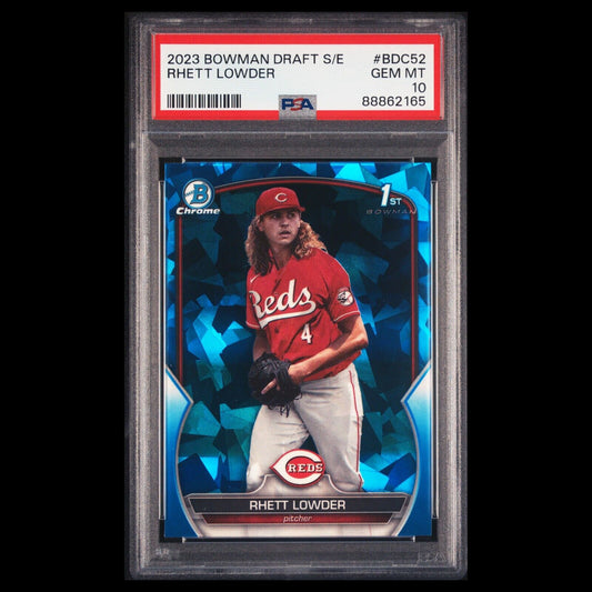 2023 Bowman Draft Sapphire RHETT LOWDER 1st True Bowman Rookie Card RC PSA 10