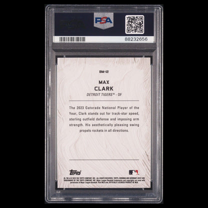 2023 Bowman's Best Masterpieces MAX CLARK Silver Refractor Rookie RC PSA 10 GEM
