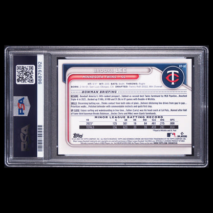 2024 Bowman Chrome Sapphire BROOKS LEE SSP Black Refractor Rookie /10 PSA 10 GEM