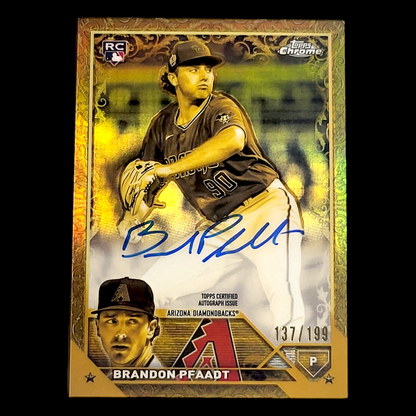 2023 Topps Gilded BRANDON PFAADT Cast In Gold Rookie Refractor Auto /199 #RGA-BP
