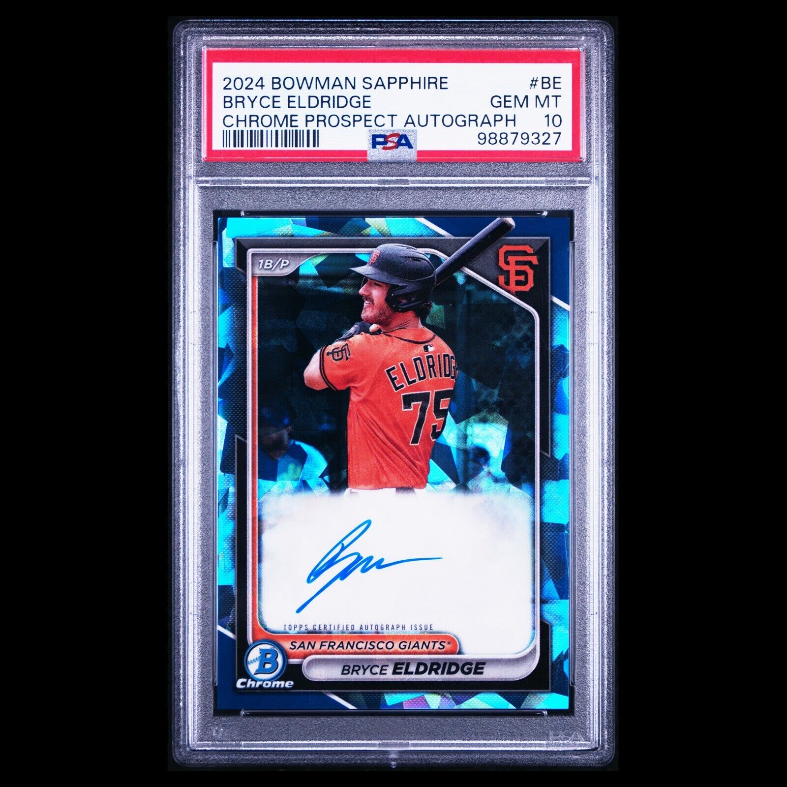 2024 Bowman Chrome Sapphire BRYCE ELDRIDGE Refractor On Card Rookie Auto PSA 10
