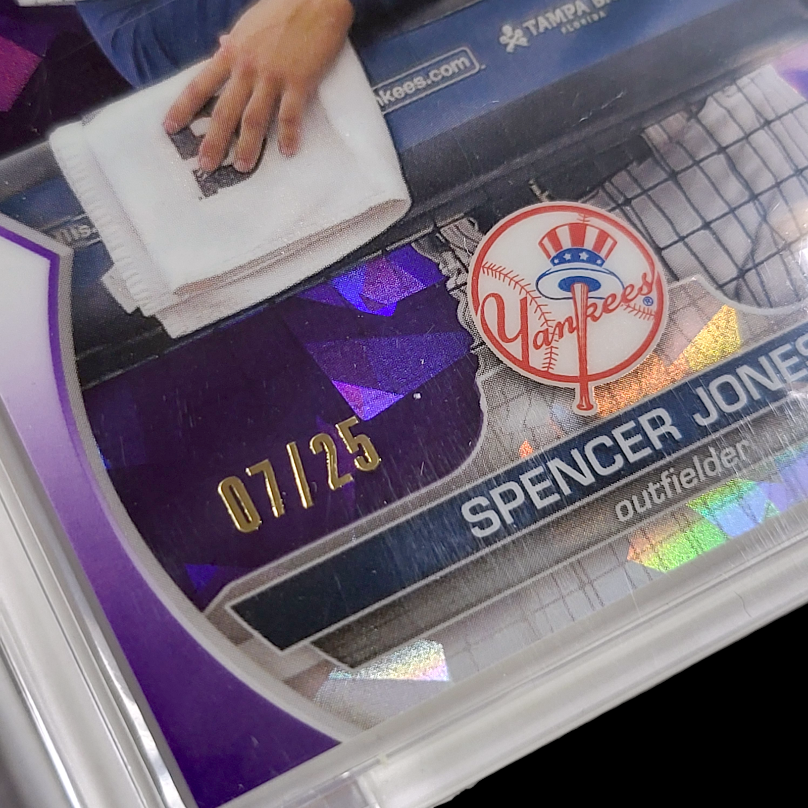 2023 Bowman Chrome Sapphire SPENCER JONES SSP Purple Variation Prospect RC /25