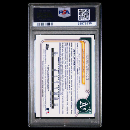2024 Bowman Chrome Sapphire JACOB WILSON SP Gold Refractor Auto /50 RC PSA 10