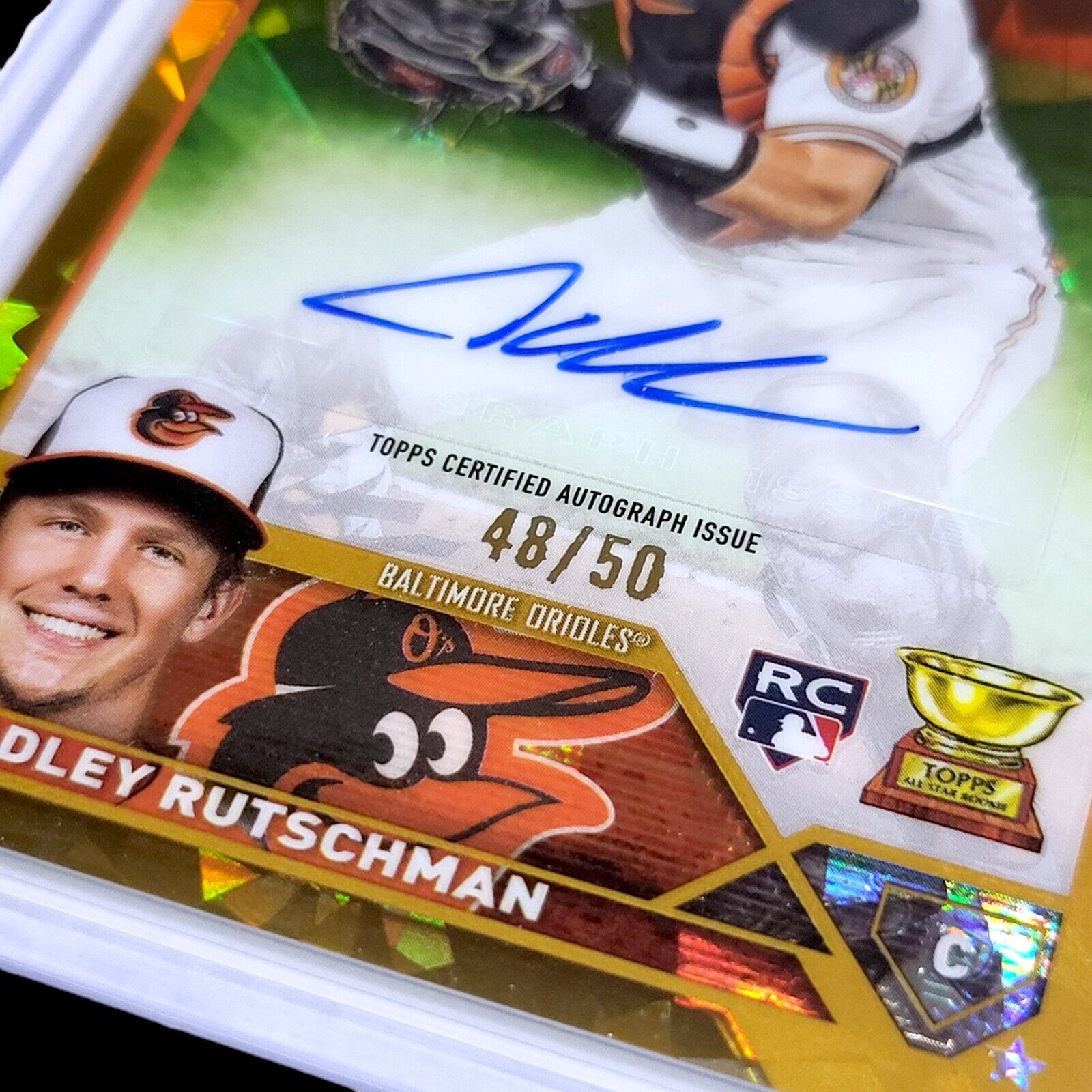 2023 Topps Chrome Update Sapphire ADLEY RUTSCHMAN Uncirculated Rookie Auto USAAR