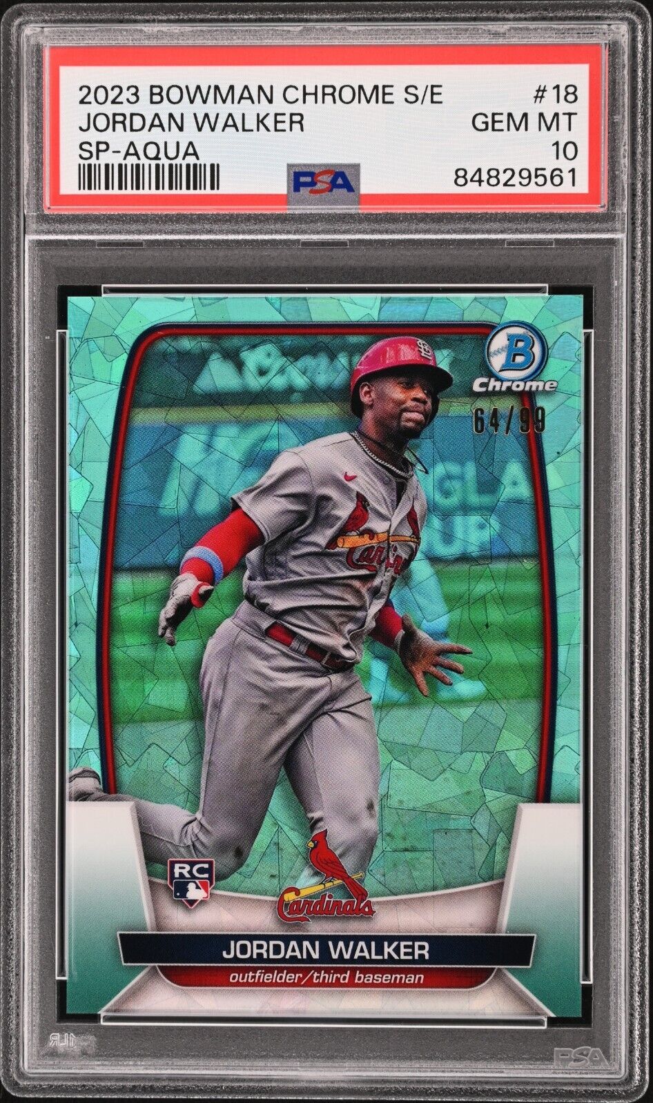 2023 Bowman Chrome Sapphire JORDAN WALKER Aqua SP Variation /99 PSA 10 GEM POP 2