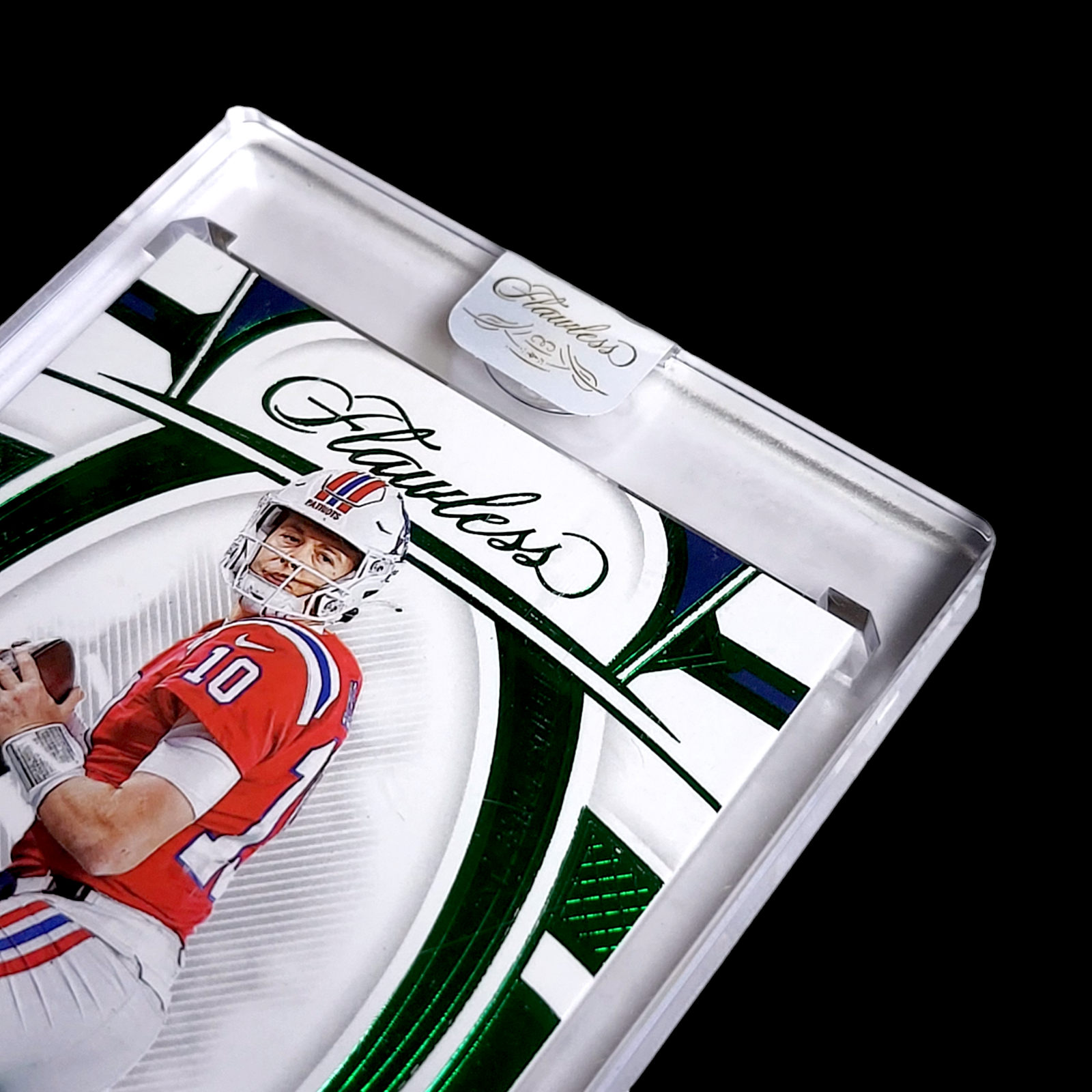 2022 Panini Flawless Gems MAC JONES NFL Encased SSP Green Emerald Patriots 1/5
