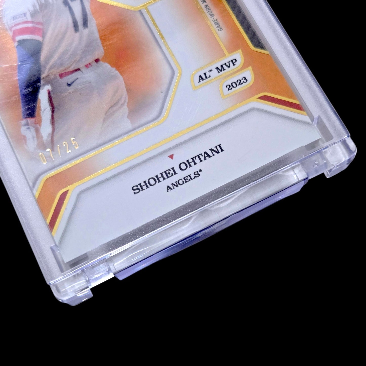 2025 Topps MVP Collection SHOHEI OHTANI Orange Foil Bat Relic SSP 2023 07/25 #9R