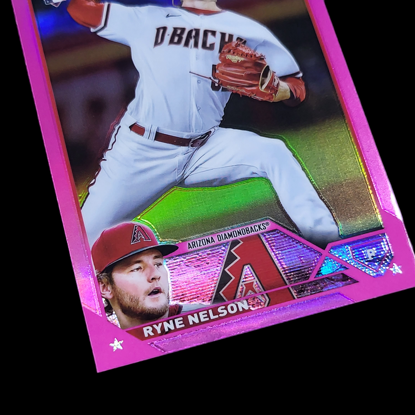 2023 Topps Chrome RYNE NELSON MLB Diamondbacks Pink Rookie Refractor RC #193