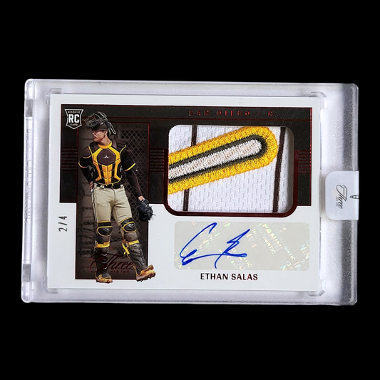2023 Three & Two ETHAN SALAS Uncirculated SSP Red Foil Rookie Patch Auto RC /4