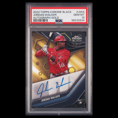 2023 Topps Chrome Black JORDAN WALKER Gold On-Card Rookie Auto RC /50 PSA 10 GEM