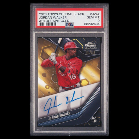 2023 Topps Chrome Black JORDAN WALKER Gold On-Card Rookie Auto RC /50 PSA 10 GEM