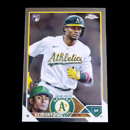 2023 Topps Chrome Flagship ESTEURY RUIZ MLB Oakland A's Base Rookie Card RC #99