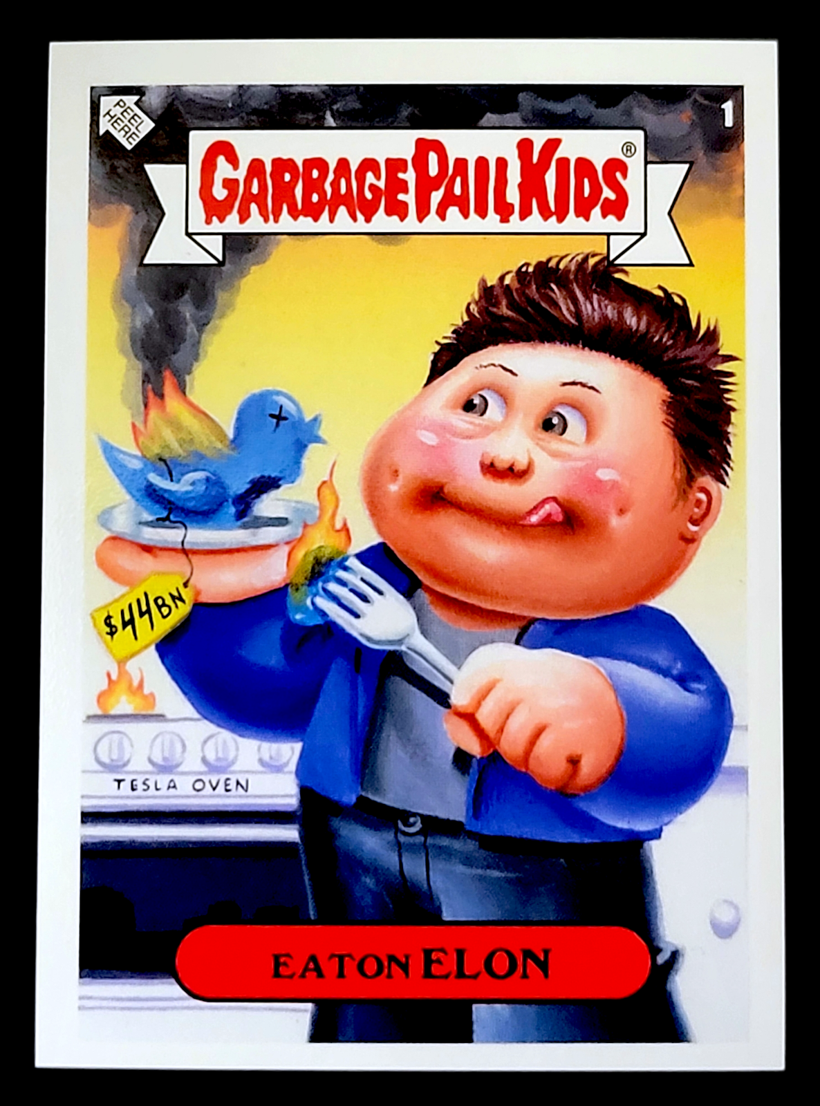 2022 Was the Worst - GPK Eaton ELON Musk Garbage Pail Kids Twitter On Fire #1