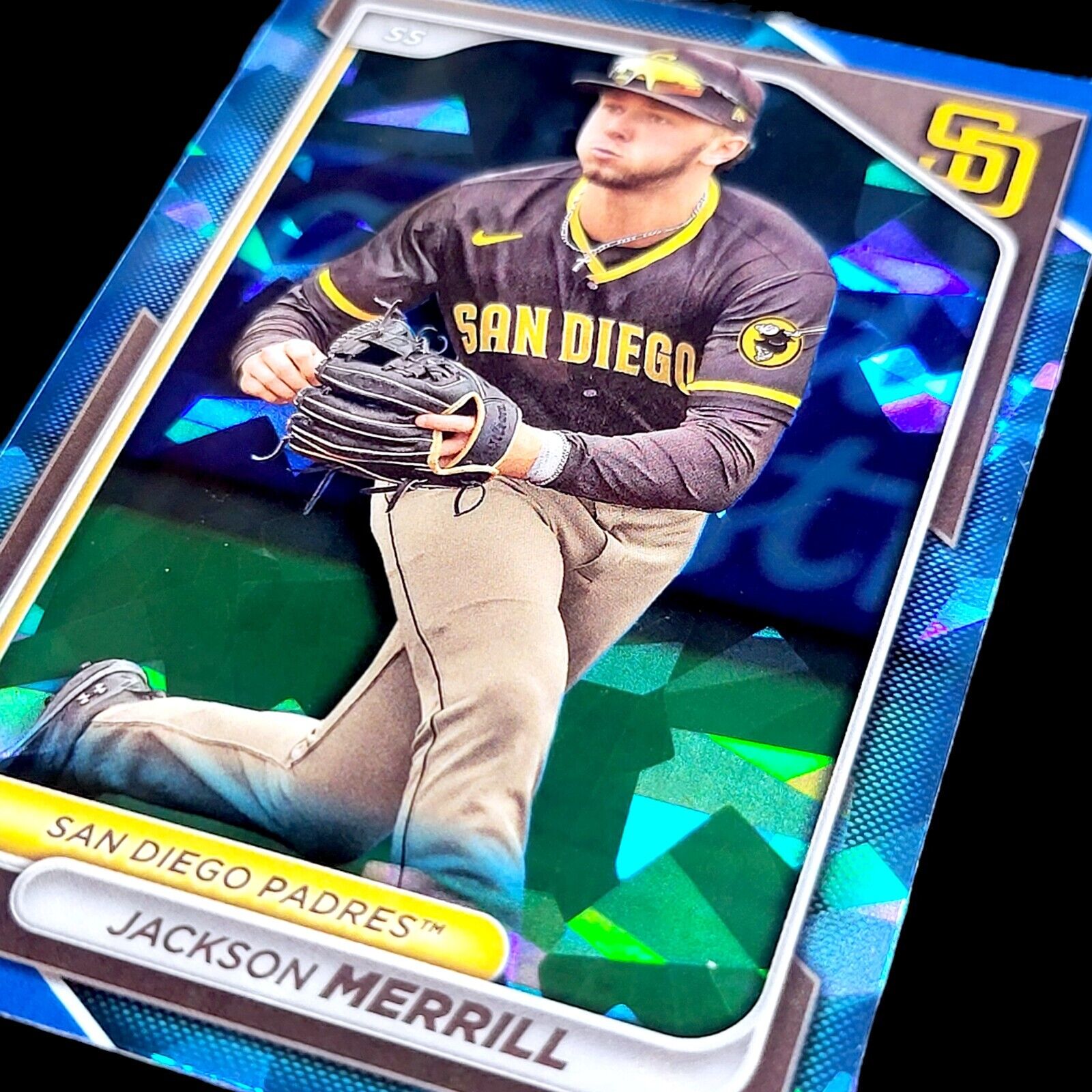 2024 Bowman Sapphire JACKSON MERRILL Padres SP Blue Sapphire Refractor Rookie RC
