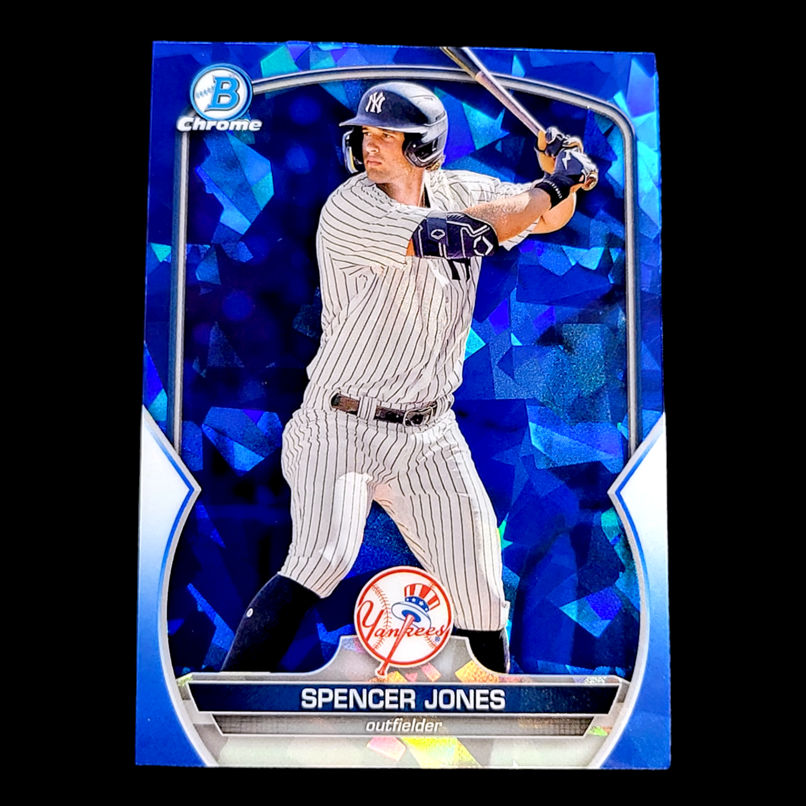 2023 Bowman Chrome Sapphire SPENCER JONES Yankees Rookie Prospect Blue #BCP-178