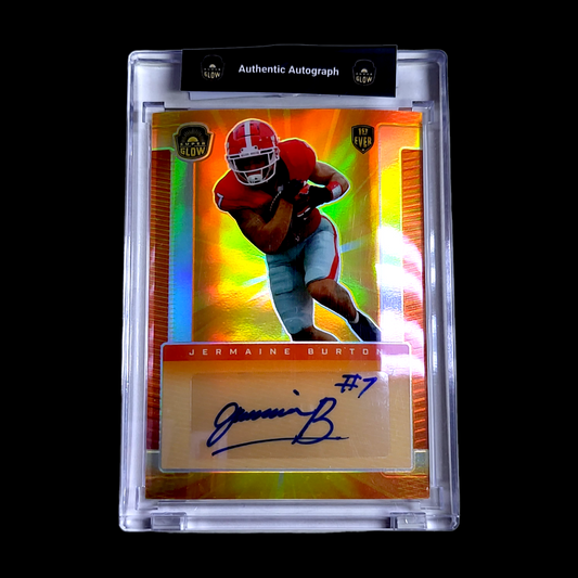 2021 Super Glow JERMAINE BURTON NFL 1st Ever Orange Refractor Auto RC /100