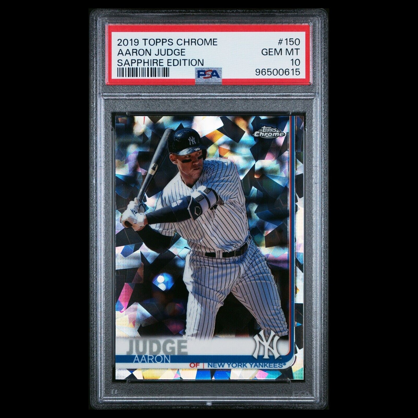 2019 Topps Chrome Sapphire Edition AARON JUDGE Sapphire Refractor PSA 10 GEM