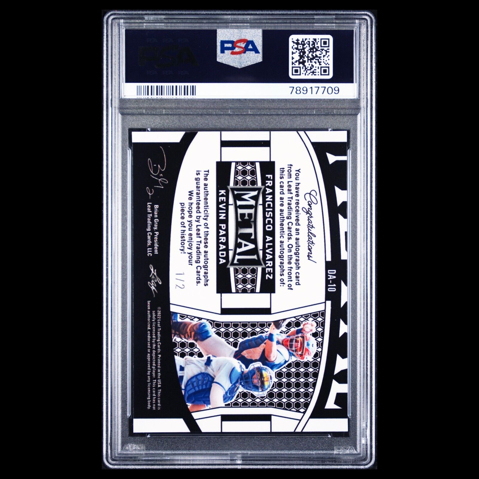 2022 Leaf Metal FRANCISCO ALVAREZ KEVIN PARADA Orange Prismatic SSP Dual Auto /2