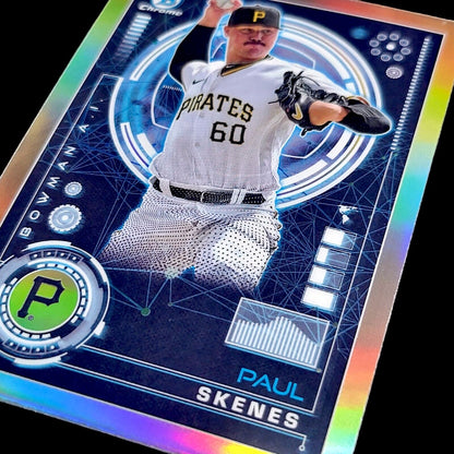 2024 Bowman Chrome PAUL SKENES AI Silver Refractor Rookie Card RC #BAI-15