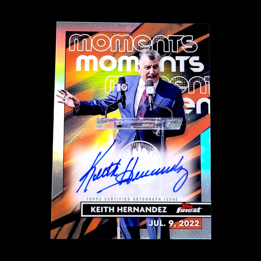 💥 2023 Topps Finest Moments KEITH HERNANDEZ Silver Refractor On Card Auto FMAKH