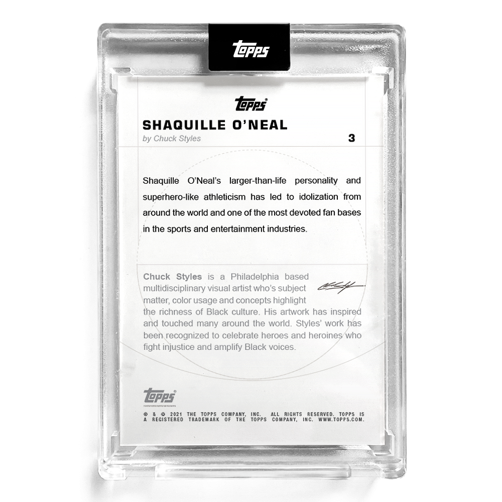 2022 Topps X Shaquille O'Neal by Chuck Styles NBA SSP SUPERMAN Card #3 PR: 284