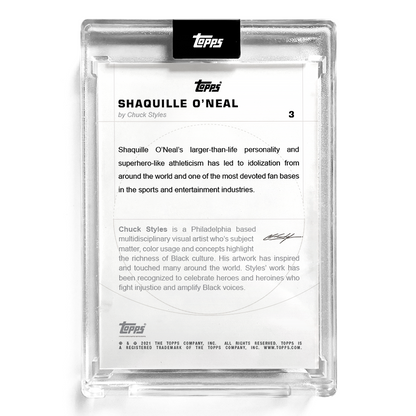 2022 Topps X Shaquille O'Neal by Chuck Styles NBA SSP SUPERMAN Card #3 PR: 284