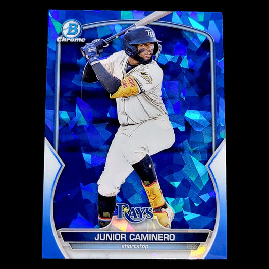 2023 Bowman Chrome Sapphire JUNIOR CAMINERO  TB Rays Rookie Prospect Card BCP162