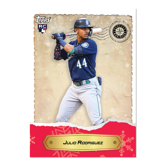2022 Topps Holiday JULIO RODRIGUEZ MLB Seattle Mariners SP Rookie RC #15