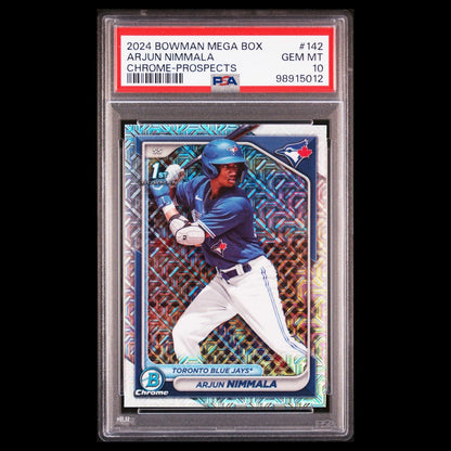 2024 Bowman Chrome ARJUN NIMMALA 1st True Bowman Mojo Refractor Rookie RC PSA 10