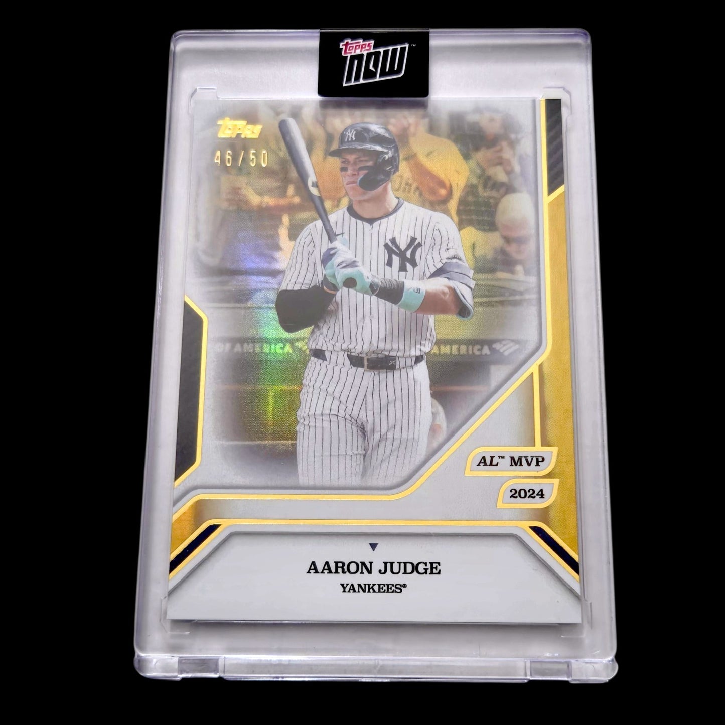 2025 Topps MVP Collection AARON JUDGE Yankees SP Gold Foil Encased 46/50 #38