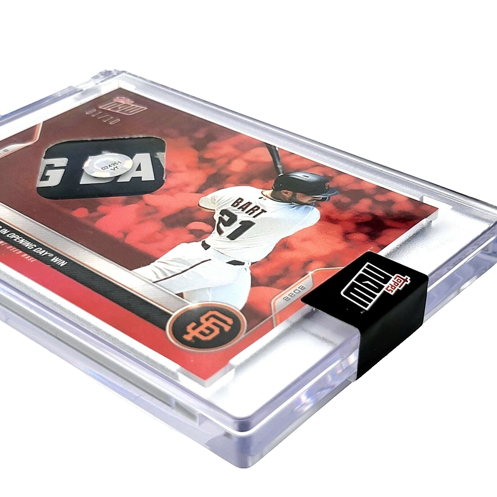 2022 Topps NOW Joey Bart MLB Red Foil Opening Day Game Base Relic SSP 1/10 RC