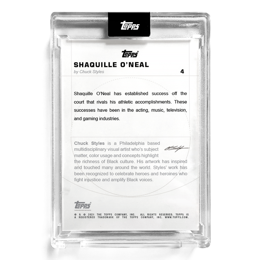 2022 Topps X Shaquille O'Neal by Chuck Styles NBA SSP SAAVY Card #4 PR: 284
