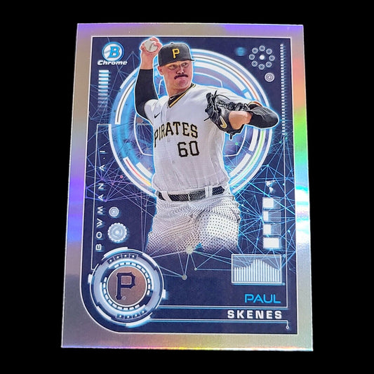 2024 Bowman Chrome PAUL SKENES AI Silver Refractor Rookie Card RC #BAI-15