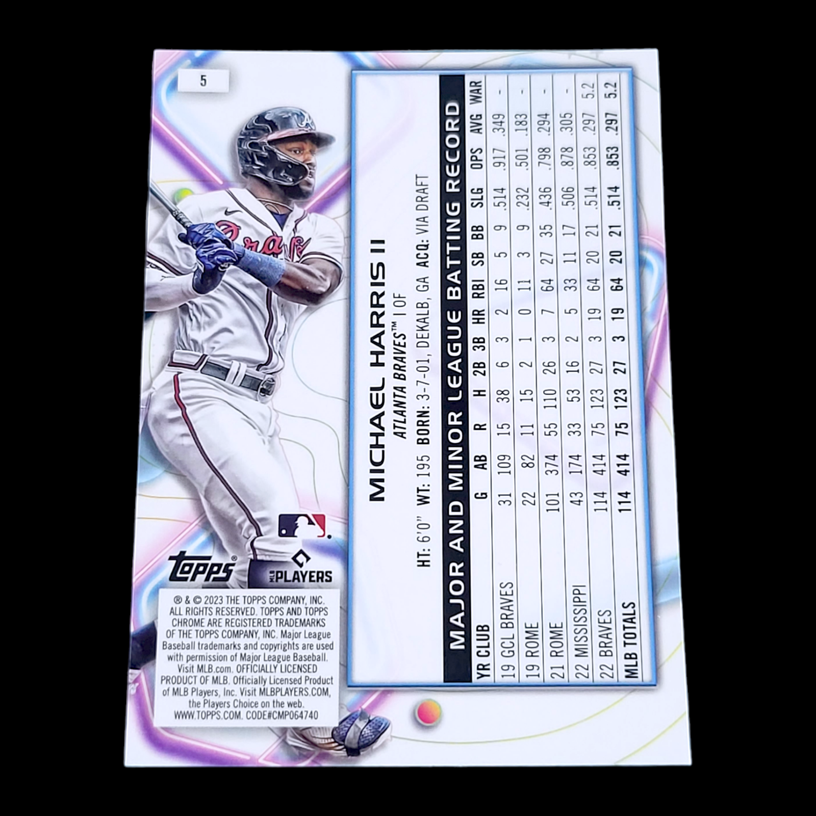 2023 Topps Chrome Cosmic - ATLANTA BRAVES - Pick a Player Card - FREE SHIP