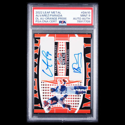 2022 Leaf Metal FRANCISCO ALVAREZ KEVIN PARADA Orange Prismatic SSP Dual Auto /2